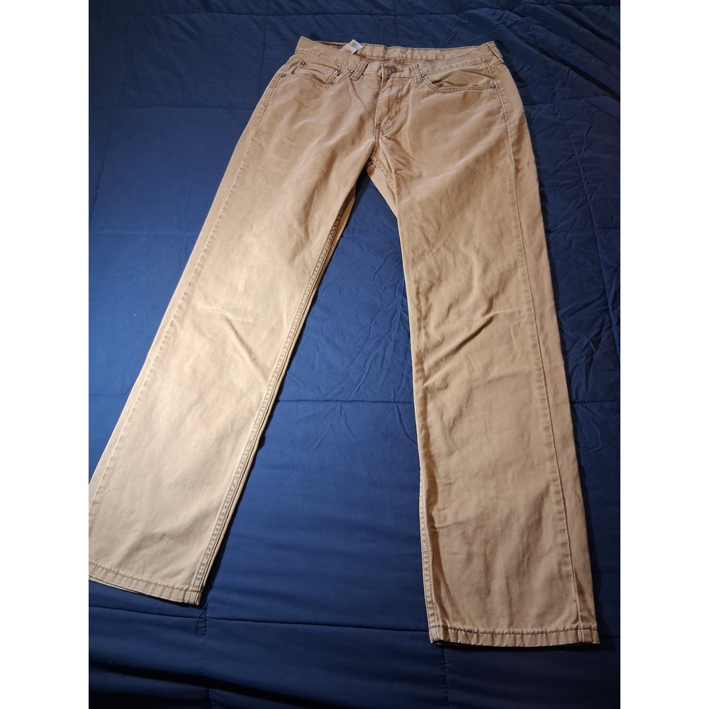 Levis 514 Straight Fit Khaki Tan Pants Mens 32x32 00514-0531